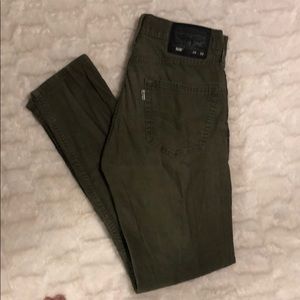 Men's  Olive Green Curdoroy Pants 29 x 30